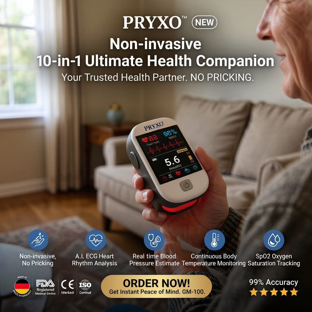 ⏳ Final 2 Hour – Limited Stock Left 🏆 Pryxo™ Gen 2 10-in-1 Smart Blood Health Monitor | 10 Health Reports | No Finger Pricks Ever Again
