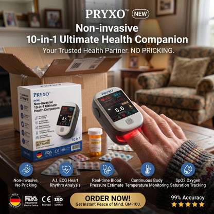⏳ Final 1 Hour – Limited Stock Left 🏆 Pryxo™ Gen 2 10-in-1 Smart Blood Health Monitor | 10 Health Reports | No Finger Pricks Ever Again