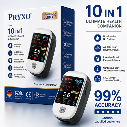 ⏳ Final 2 Hour – Limited Stock Left 🏆 Pryxo™ Gen 2 10-in-1 Smart Blood Health Monitor | 10 Health Reports | No Finger Pricks Ever Again